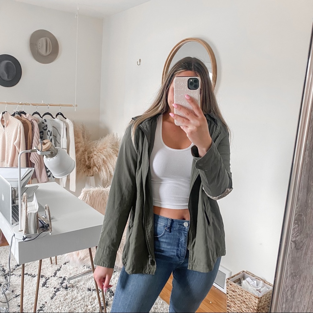 Sam Edelman green hooded jacket